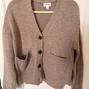 Women's Tan Cardigan Sweater